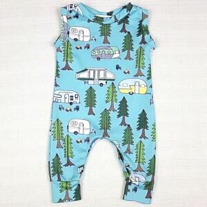 Floral Pig campers romper 12 M‎